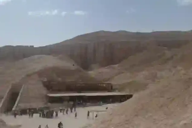 Vibrant ancient colors inside the tombs of Valley of the Kings.